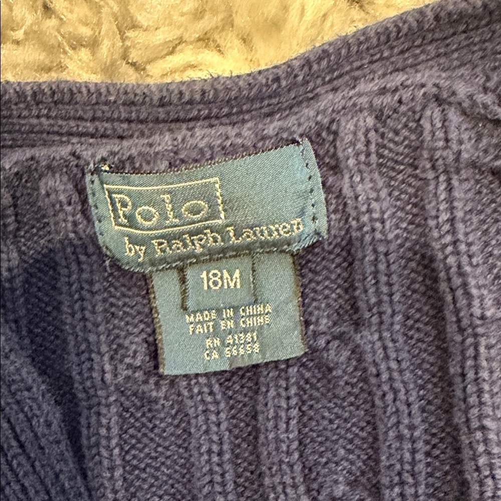 Polo by Ralph Lauren Kids Navy Knit Cardigan and Vest - Picture 2 of 6